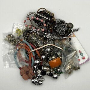2 lbs Jewelry Lot Vintage to Now Costume Wear Resell Craft Harvest